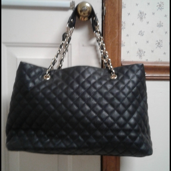 Black Quilted ladies handbag